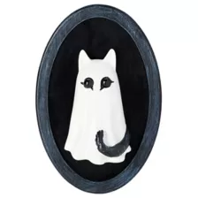 Ghost Kitty Cameo Sign at Spirit Halloween