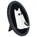 Ghost Kitty Cameo Sign at Spirit Halloween