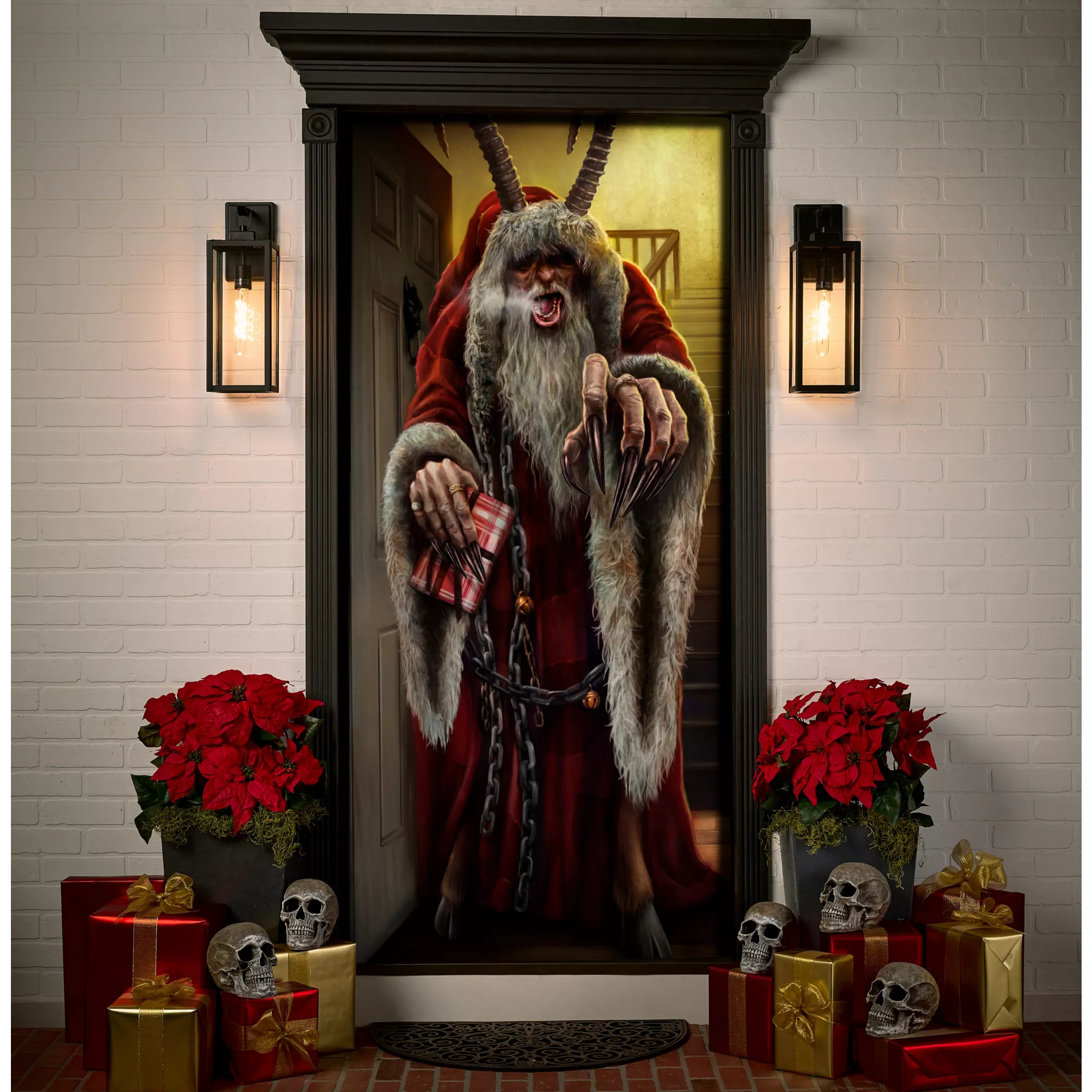 Krampus Door Cover at Spirit Halloween
