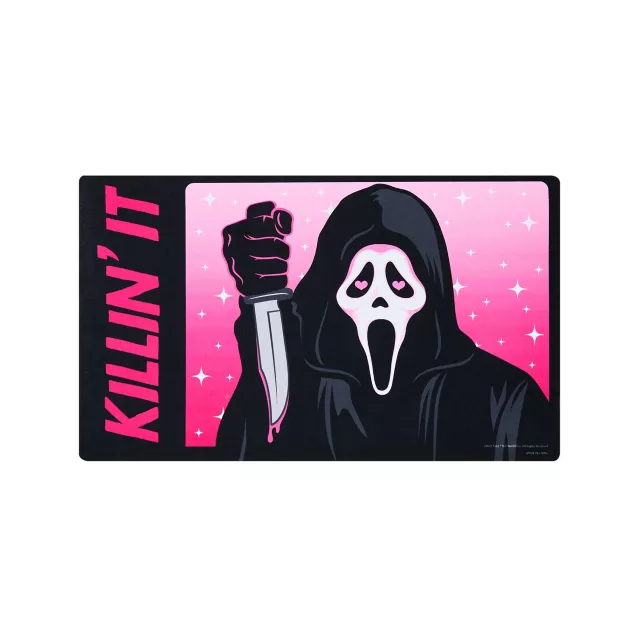 Ghost Face Pink Doormat at Spencer's