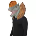 Dilophosaurus Full Mask - Jurassic Park at Spirit Halloween