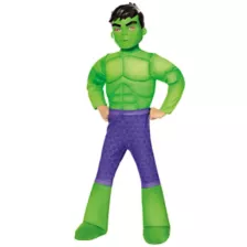 Toddler Hulk Muscle Jumpsuit Costume - Spidey and His Amazing Friends at Spirit Halloween