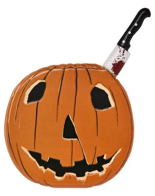 Michael Myers Pumpkin Tin Sign - Halloween - Spirithalloween.com