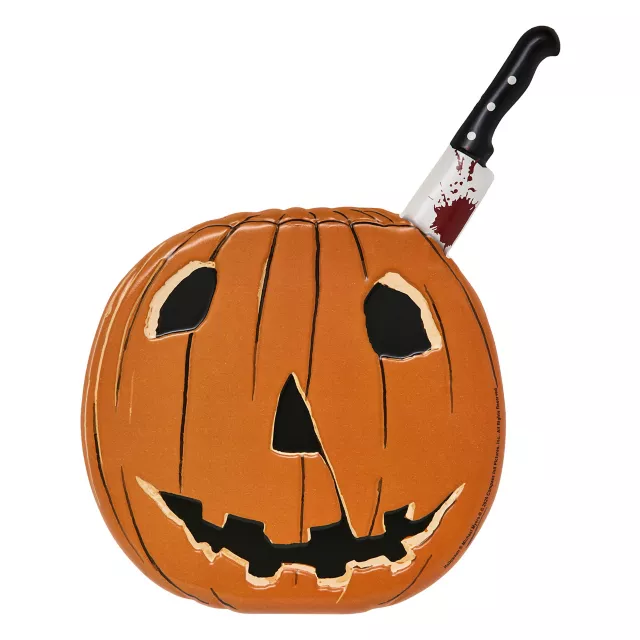 Michael Myers Pumpkin Tin Sign - Halloween at Spirit Halloween