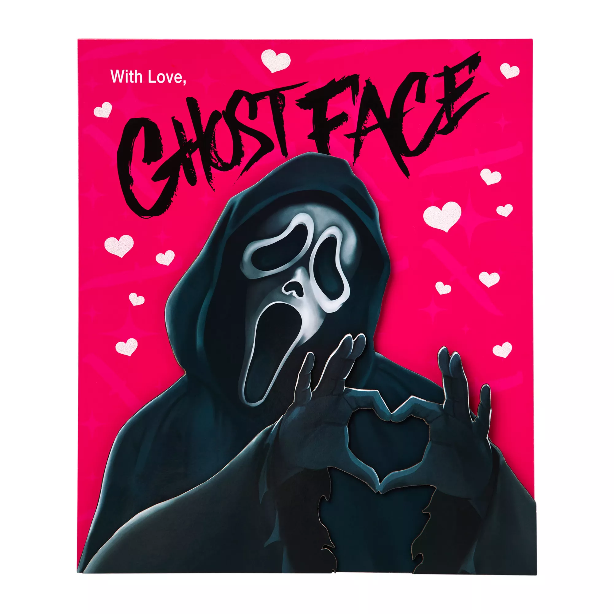 Ghost Face With Love Sign at Spirit Halloween
