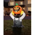 5 Ft 6 In Light-Up Pumpkin Scarecrow Inflatable Decoration at Spirit Halloween