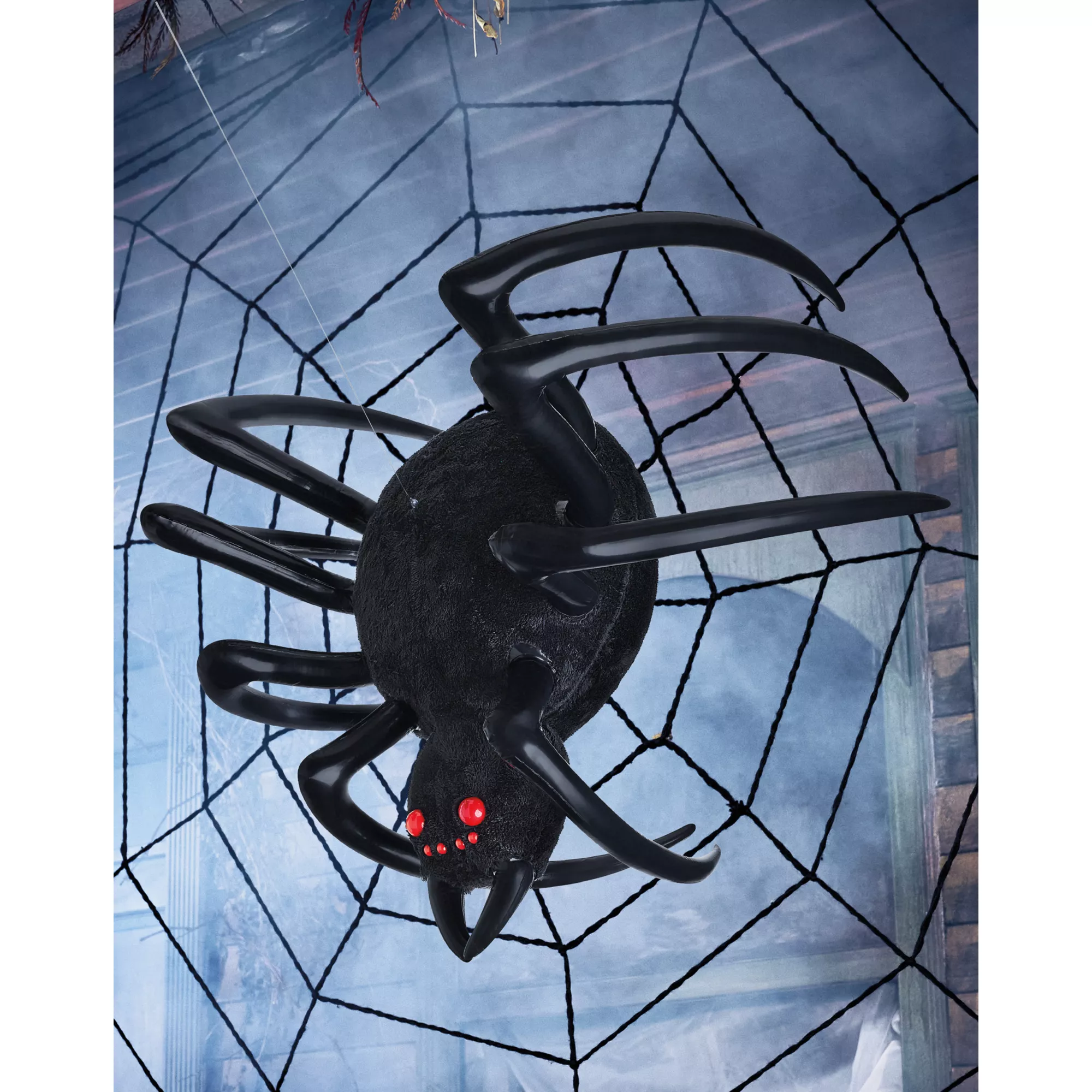 4 Ft Hanging Inflatable Furry Spider at Spirit Halloween