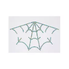 Bling Spider Web Face Decal at Spencer's