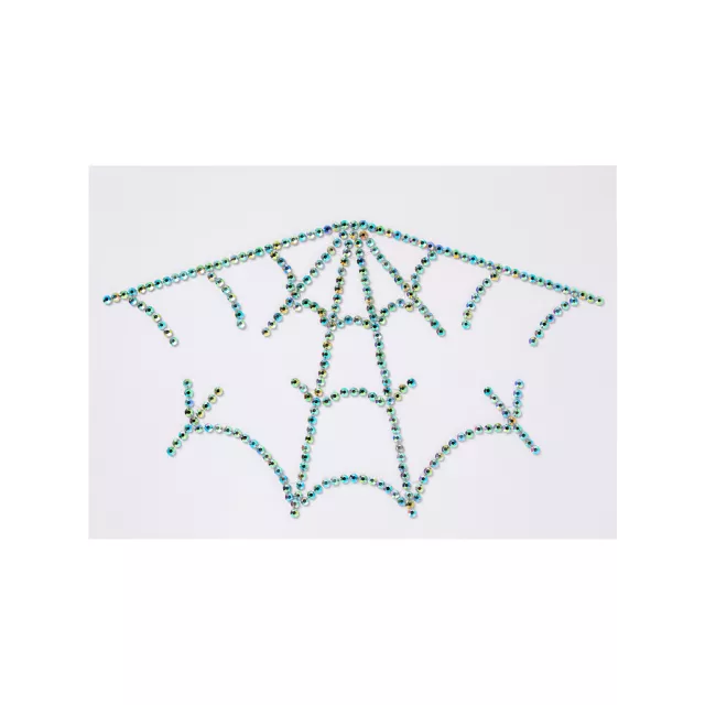 Bling Spider Web Face Decal at Spencer's