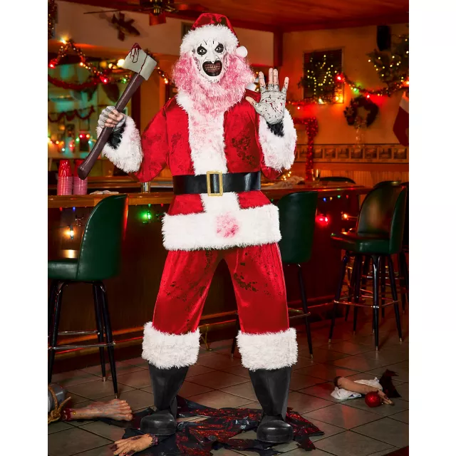 6 Ft 3 In Art the Clown Santa Claus Animatronic – Terrifier 3 at Spirit Halloween