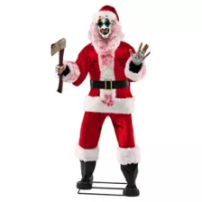 6 Ft 3 In Art the Clown Santa Claus Animatronic – Terrifier 3 at Spirit Halloween