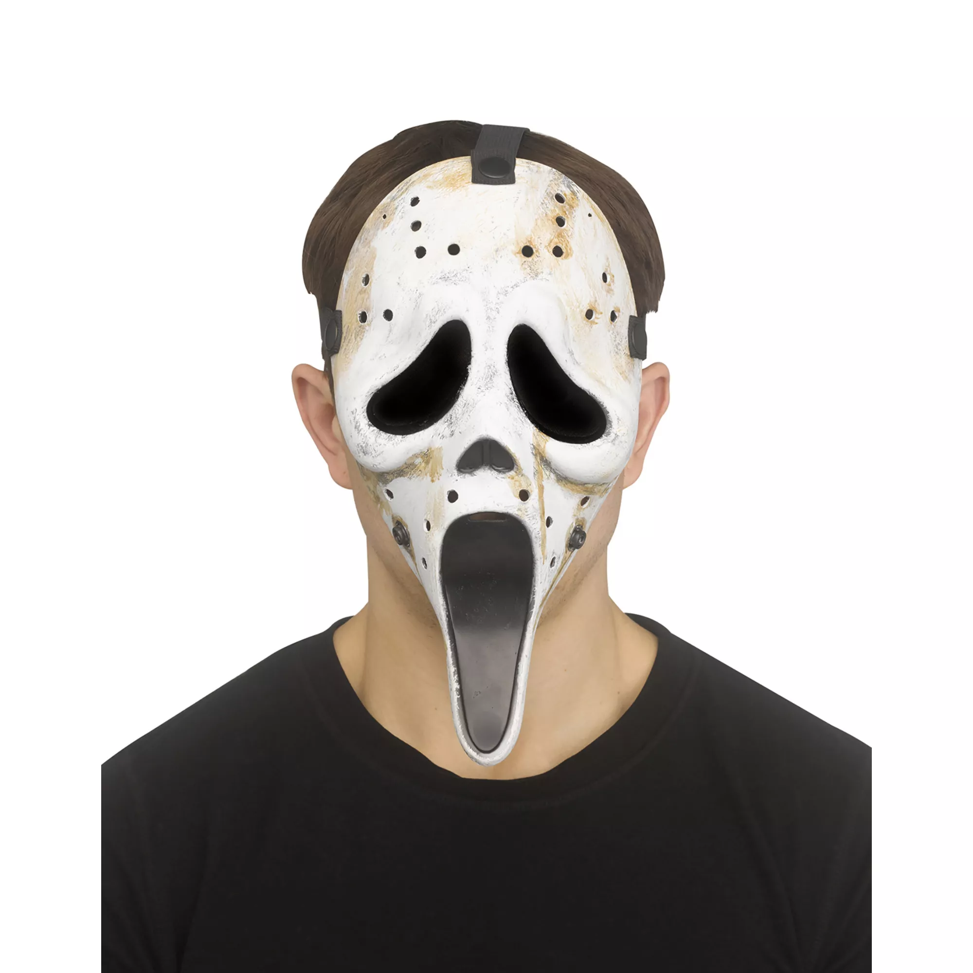 Kids Ghost Face Hockey Half Mask at Spirit Halloween