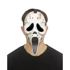 Kids Ghost Face Hockey Half Mask at Spirit Halloween
