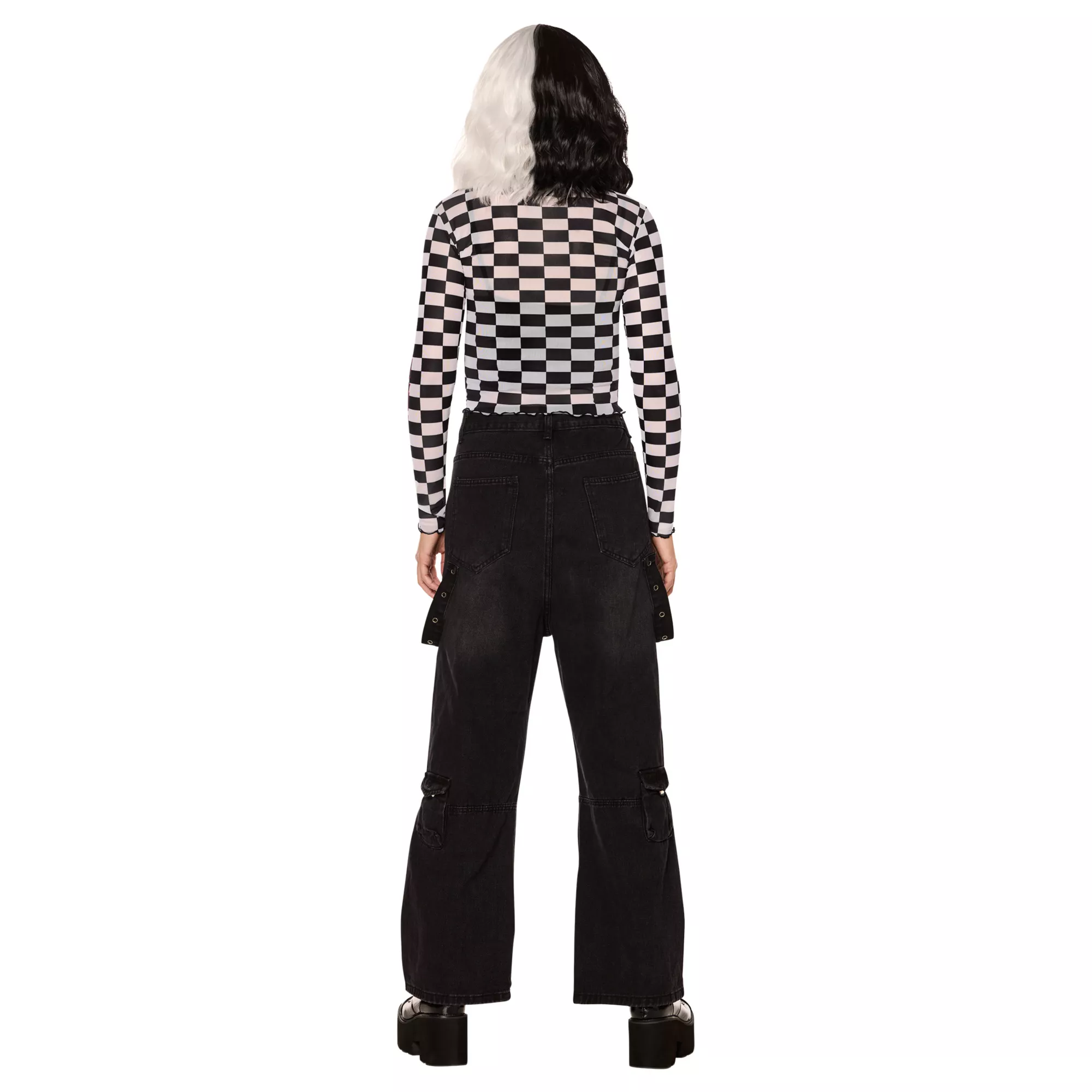 Adult Art the Clown Checkered Mesh Top - Terrifier at Spirit Halloween