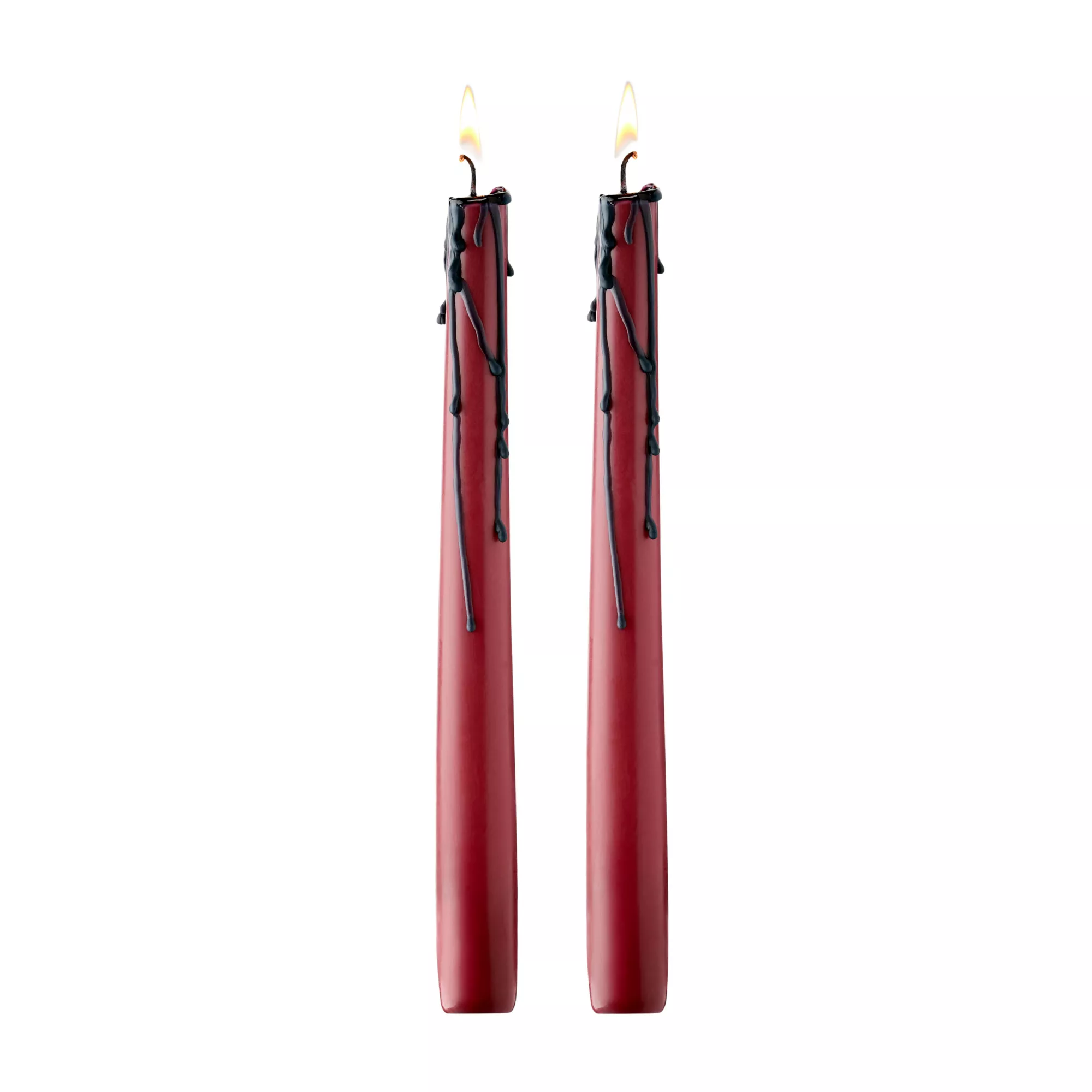 Enchant Red And Black Drip Taper Candles - 2 Pack at Spirit Halloween