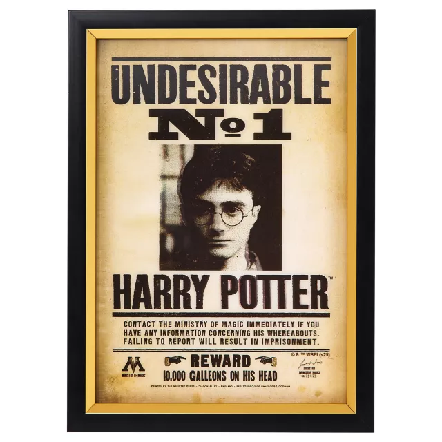 Harry Potter Wanted Mugshot Sign at Spirit Halloween