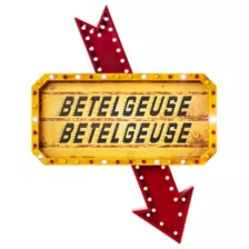 Beetlejuice Marquee Sign at Spirit Halloween