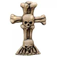 21 Inch Skull Bones Cross Tombstone at Spirit Halloween