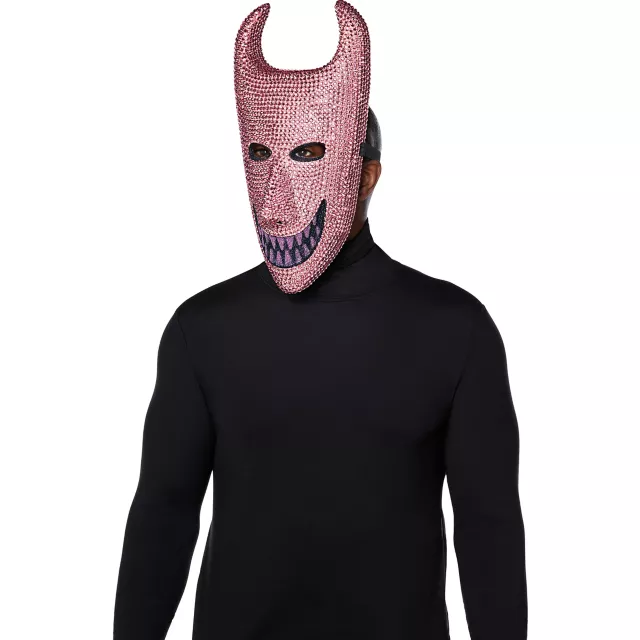 Bling Lock Pink Rhinestone Half Mask -  The Nightmare Before Christmas at Spencer's