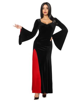 Adult Morticia Addams Dress Costume - Wednesday - Spirithalloween.com