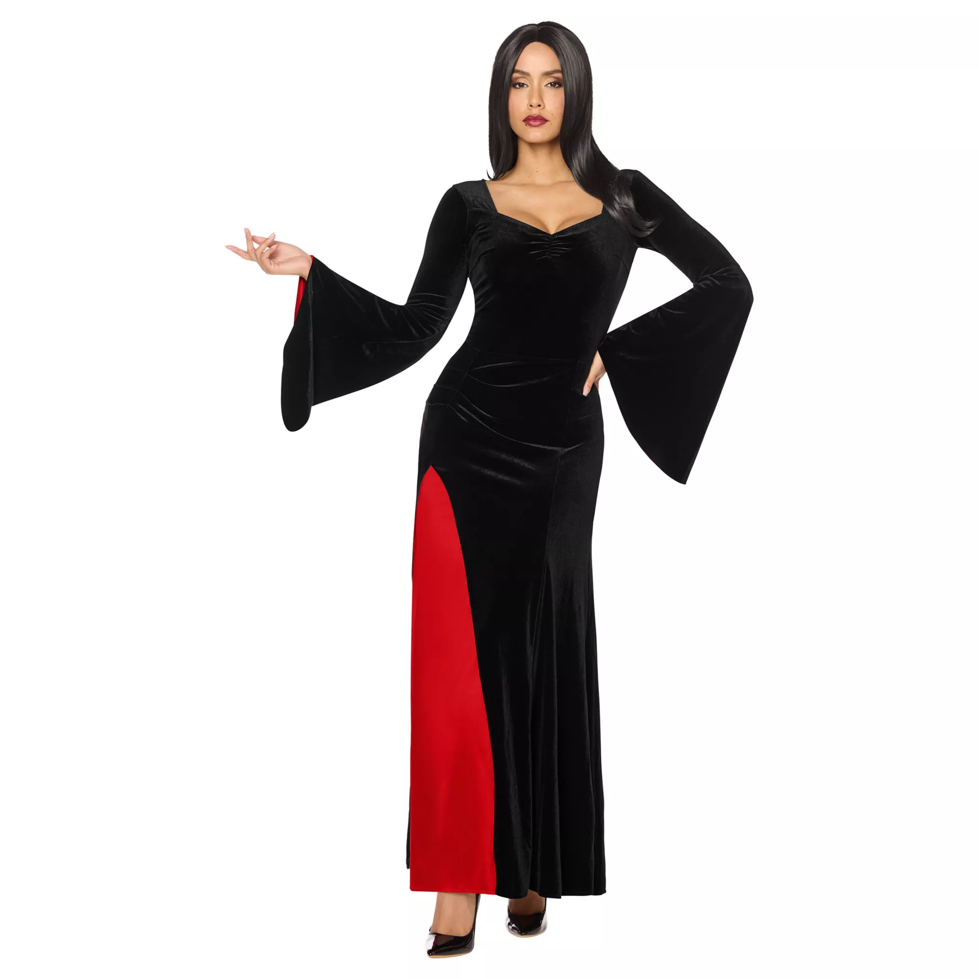 Adult Morticia Addams Dress Costume -  Wednesday at Spencer's
