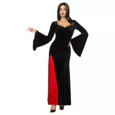 Adult Morticia Addams Dress Costume -  Wednesday at Spencer's
