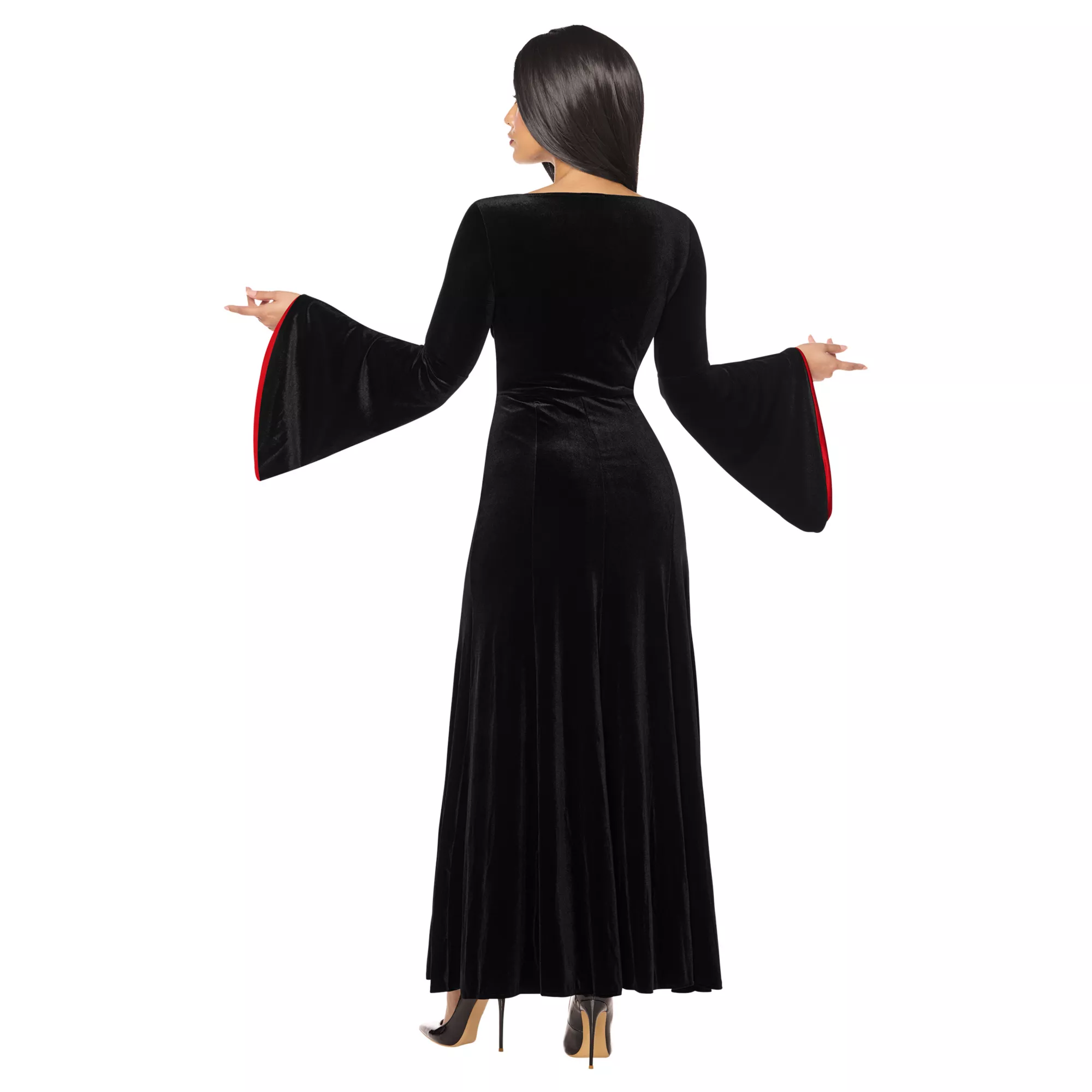Adult Morticia Addams Dress Costume -  Wednesday at Spencer's
