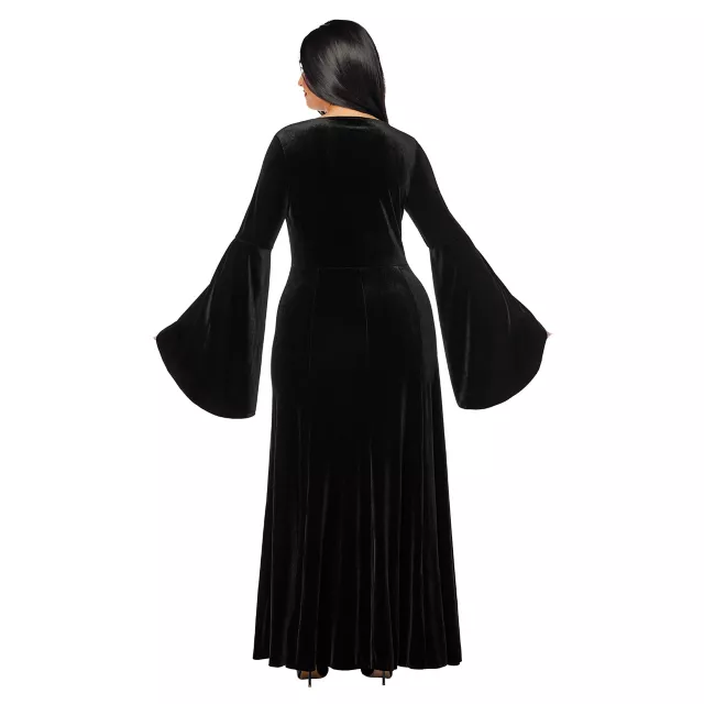 Adult Morticia Addams Dress Costume -  Wednesday at Spencer's