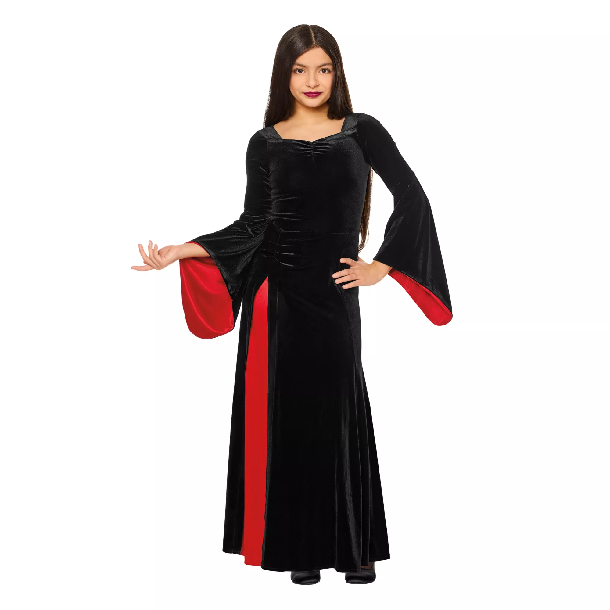 Kids Morticia Addams Dress Costume - Wednesday at Spirit Halloween