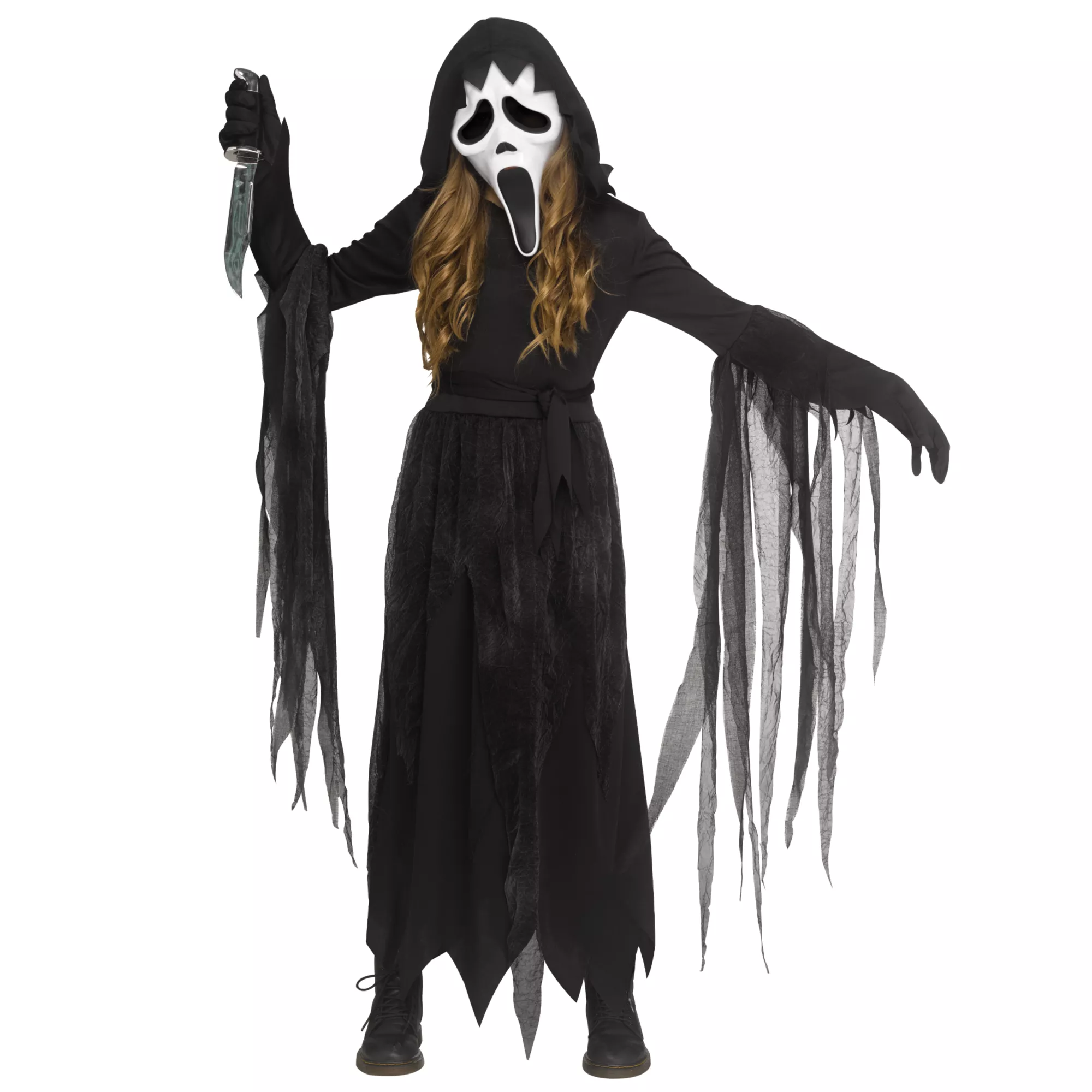 Kids Ghost Face Tattered Costume at Spencer's