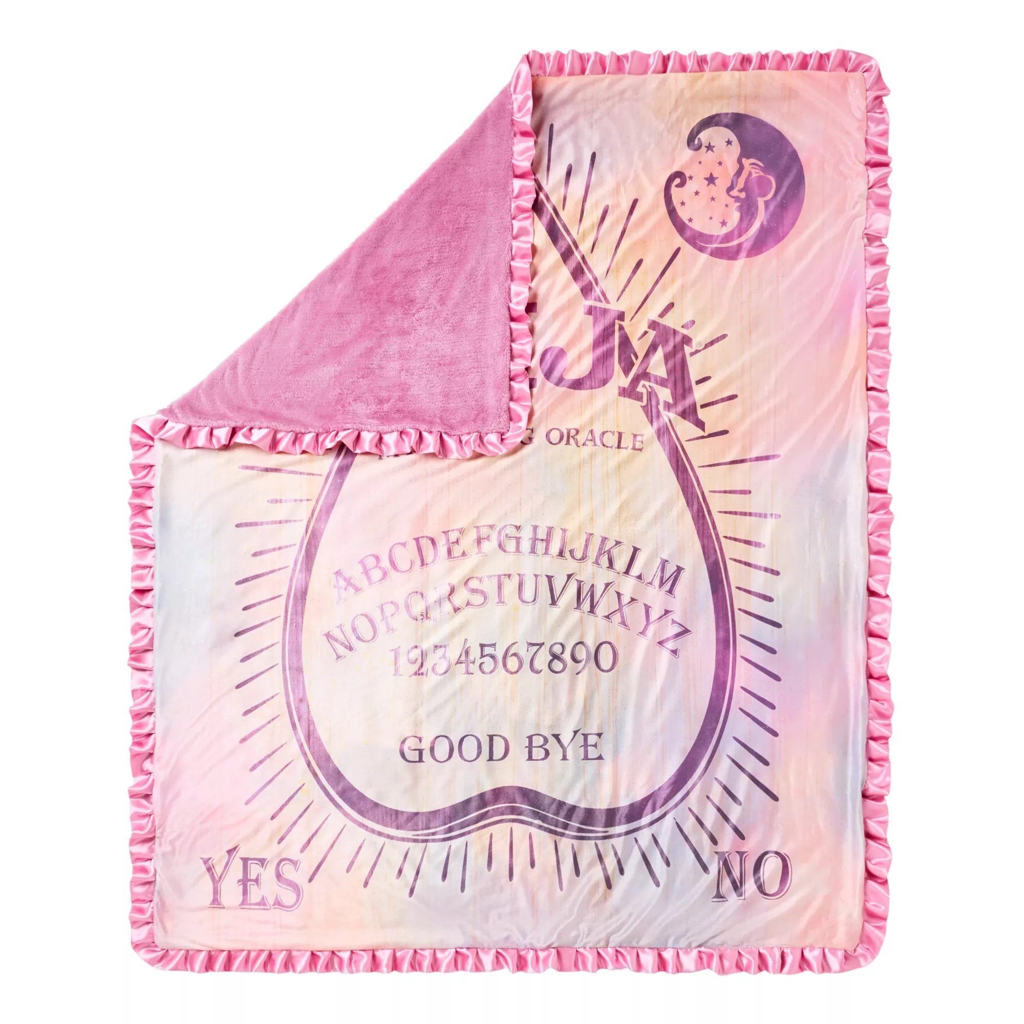 Pink Ouija Ruffle Fleece Blanket at Spirit Halloween