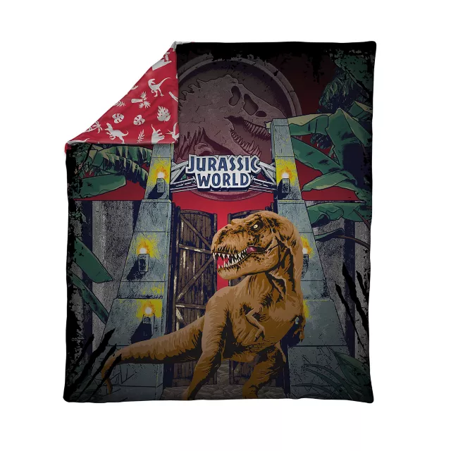 Jurassic World Reversible Fleece Blanket at Spirit Halloween
