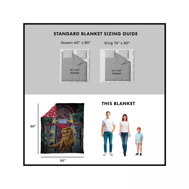 Jurassic World Reversible Fleece Blanket at Spirit Halloween