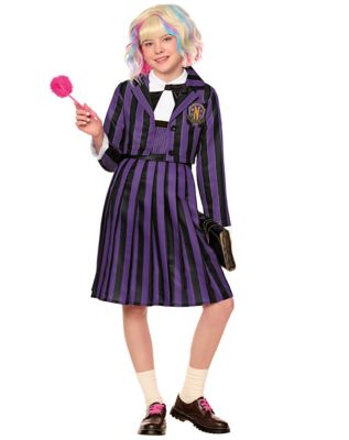 Disfraz Niña Miercoles Adams NuGeriAZ Wednesday Costume Kids Wednesday Costume Wednesday Costume Girl Wednesday Dress Halloween Christmas Carnival Black Friday Wednesday Addams Costume Diy