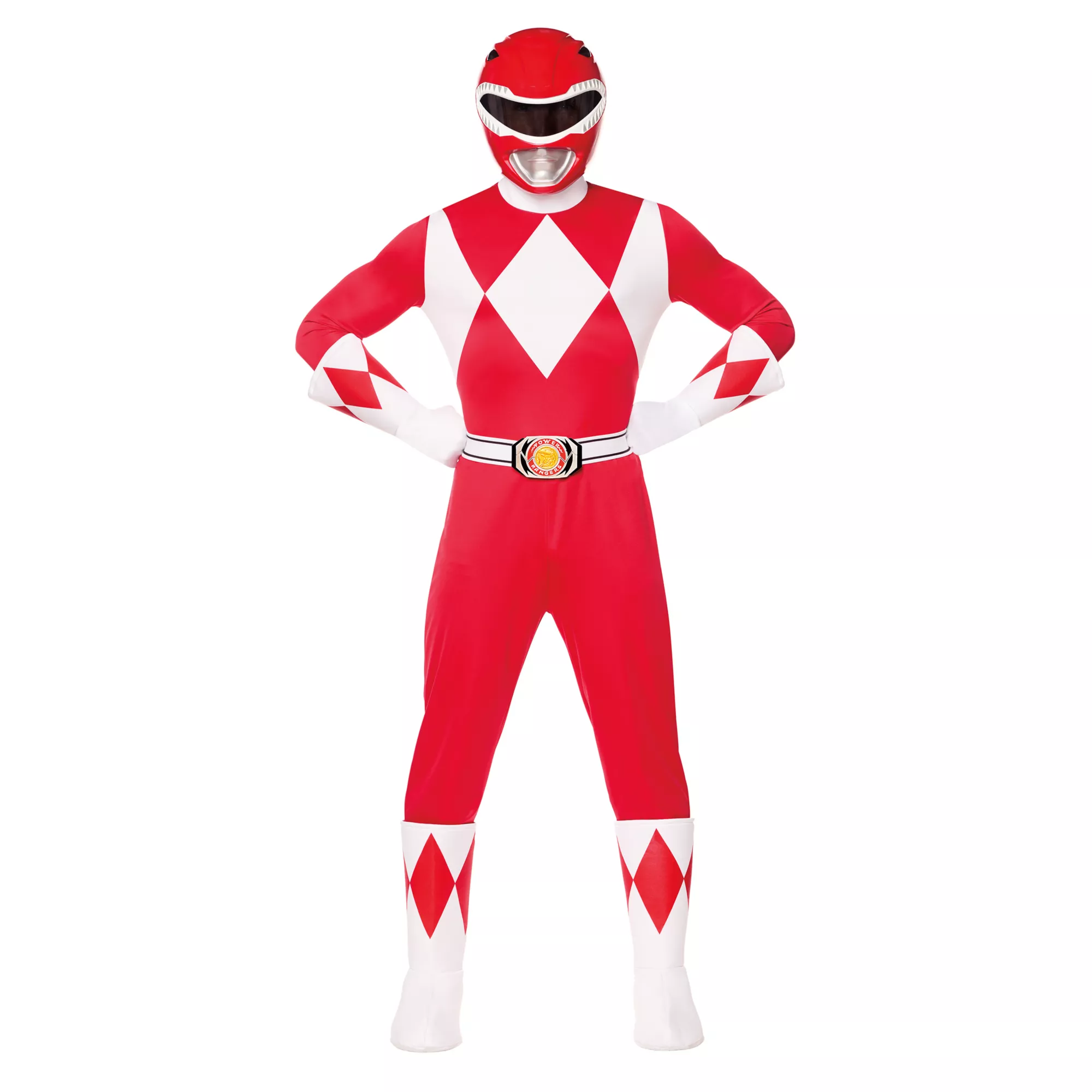 Adult Red Power Ranger Costume - Mighty Morphin Power Rangers at Spirit Halloween