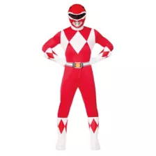 Adult Red Power Ranger Costume - Mighty Morphin Power Rangers at Spirit Halloween