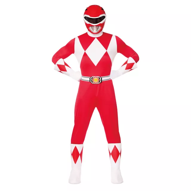 Adult Red Power Ranger Costume - Mighty Morphin Power Rangers at Spirit Halloween
