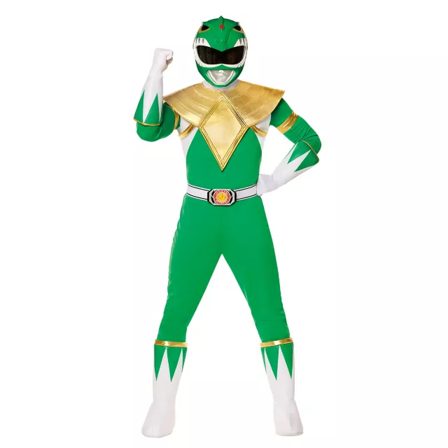 Adult Green Power Ranger Costume - Mighty Morphin Power Rangers at Spirit Halloween