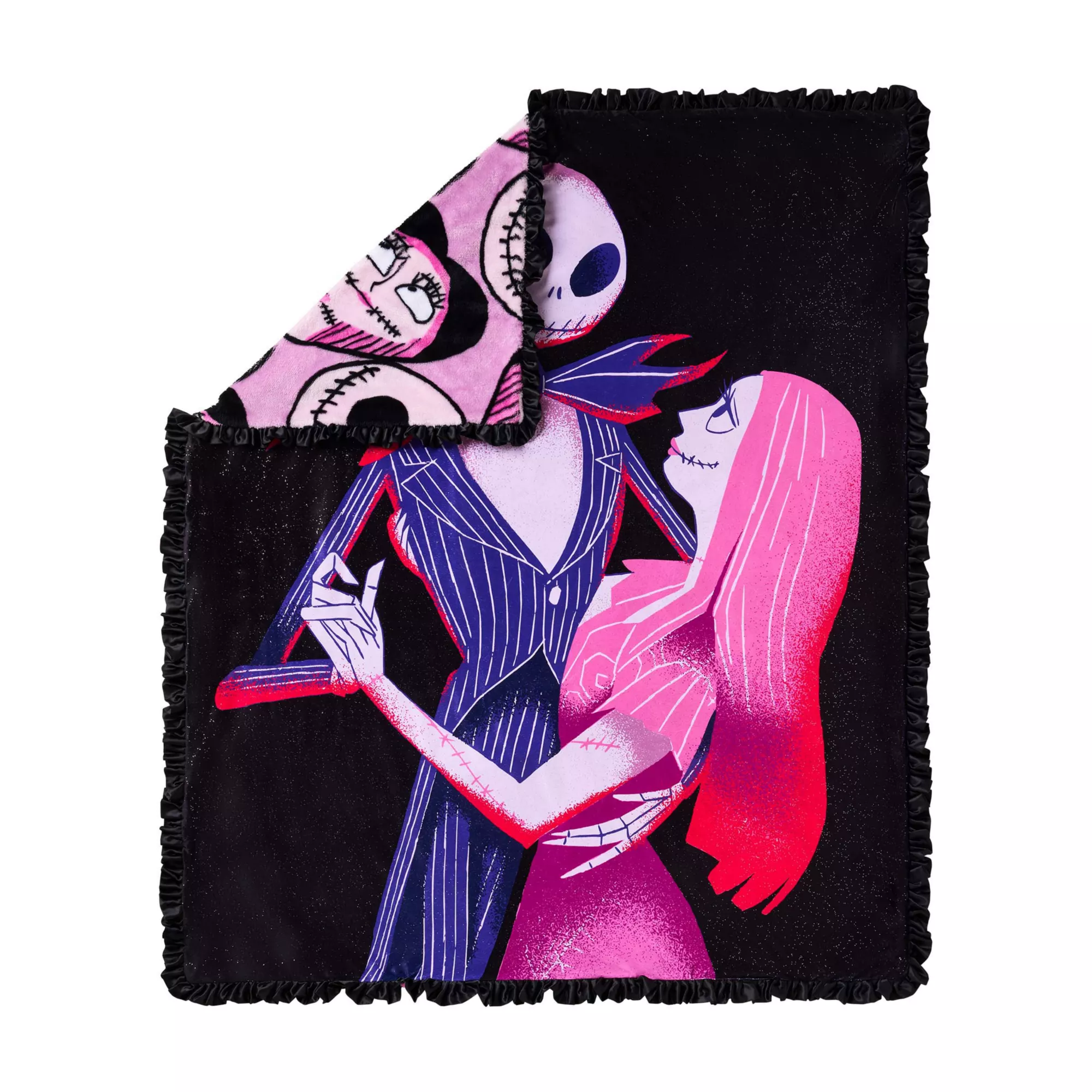 Jack and Sally Reversible Fleece Blanket - The Nightmare Before Christmas at Spencer's