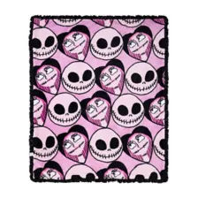 Jack and Sally Reversible Fleece Blanket - The Nightmare Before Christmas at Spencer's