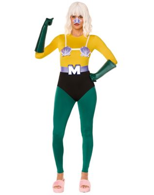 Adult Mermaid Man Costume - Spongebob SquarePants, Black/Multi, Medium - Spirit Halloween