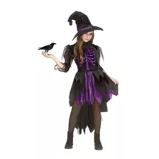 Kids Skeleton Witch Dress Costume at Spirit Halloween