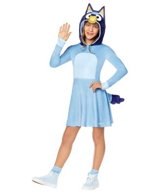 Kids Bluey Hooded Dress Costume