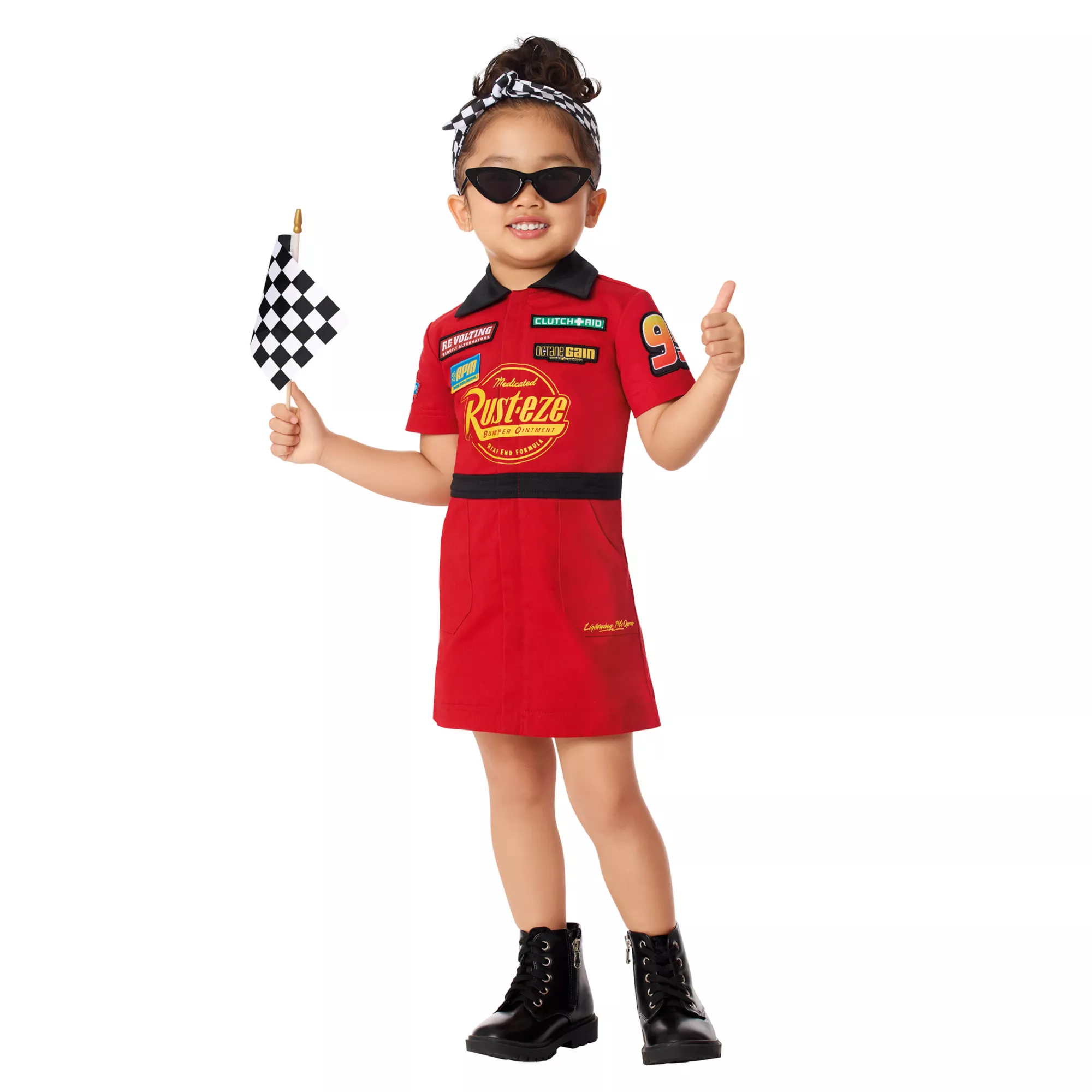Toddler Lightning McQueen Pit Dress Costume - Cars at Spirit Halloween