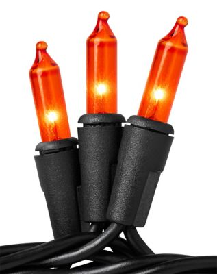 70ct Orange LED Christmas String Lights - 24ft Indoor/Outdoor Mini Lights