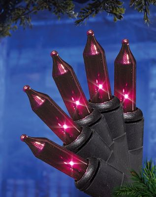 Purple Mini Lights - 100 Count - Spirithalloween.com