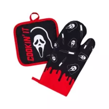 Ghost Face Oven Mitt and Pot Holder Set at Spirit Halloween