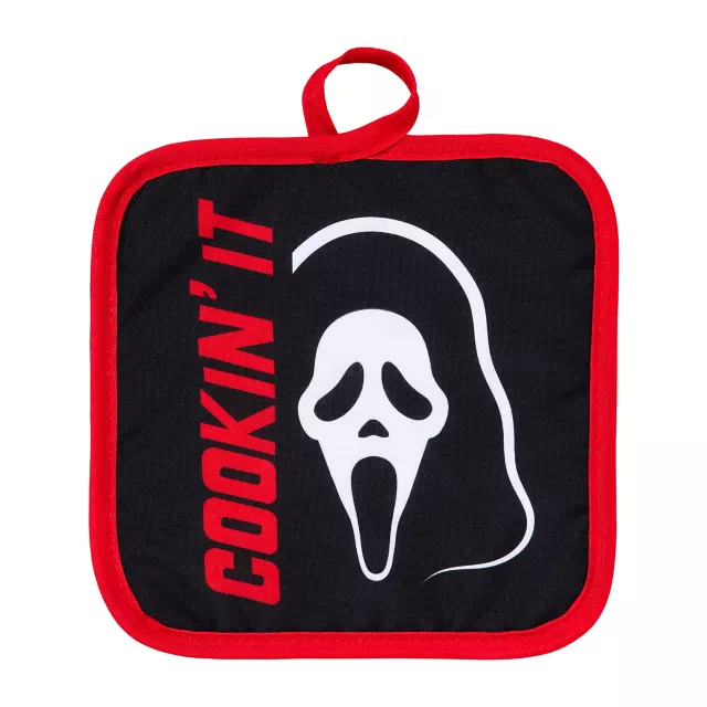 Ghost Face Oven Mitt and Pot Holder Set at Spirit Halloween