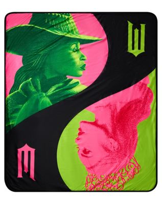 Reversible Glinda and Elphaba Fleece Blanket - 