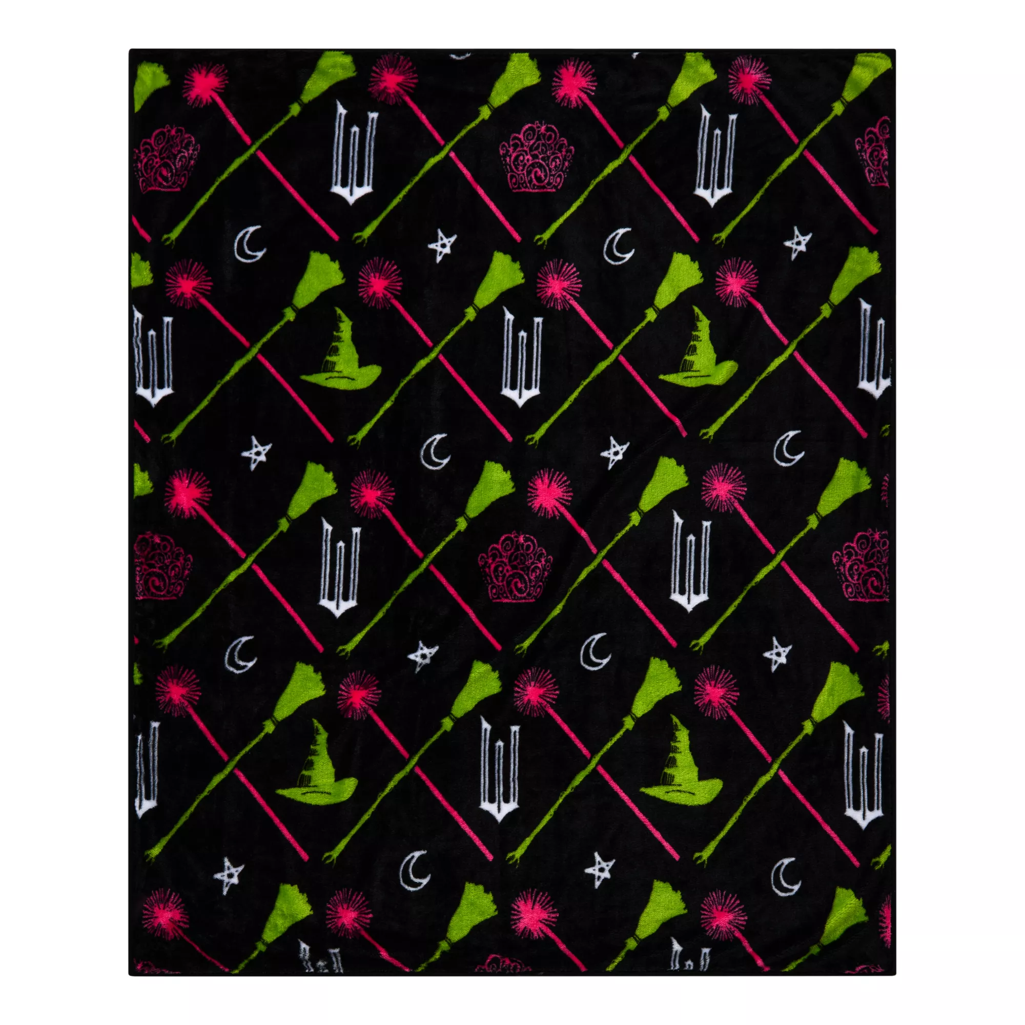 Reversible Glinda and Elphaba Fleece Blanket -  Wicked at Spencer's